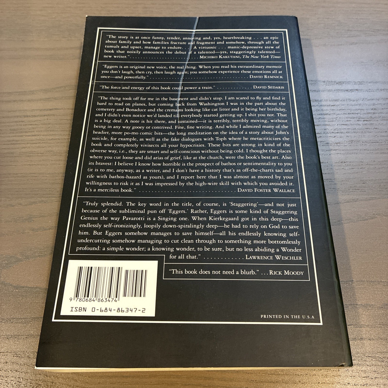 A Heartbreaking Work of Staggering Genius by Dave Eggers (2000, Trad Paperback)