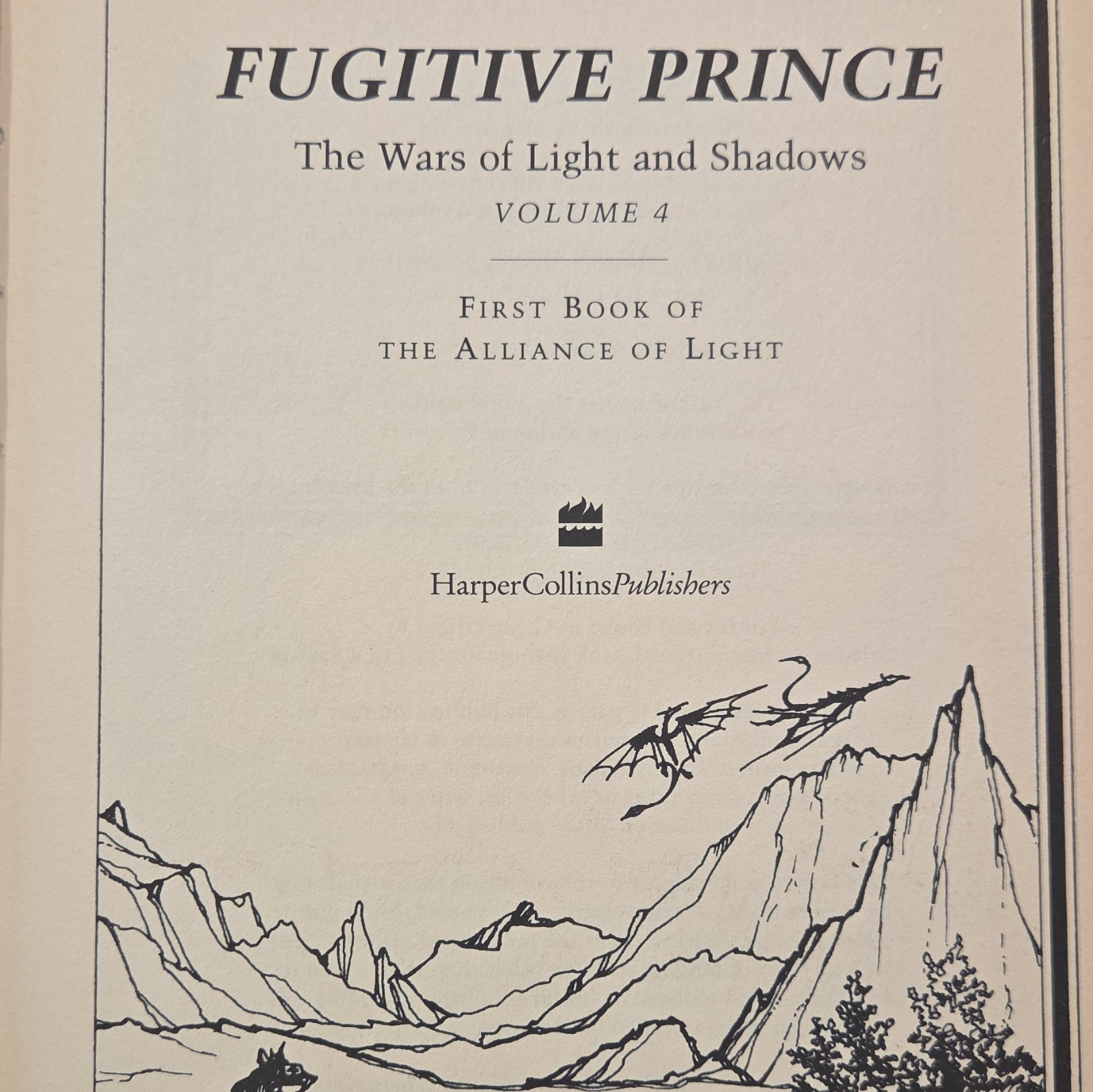 Janny Wurts Fugitive Prince Alliance of Light HarperCollins 1997 HC DJ