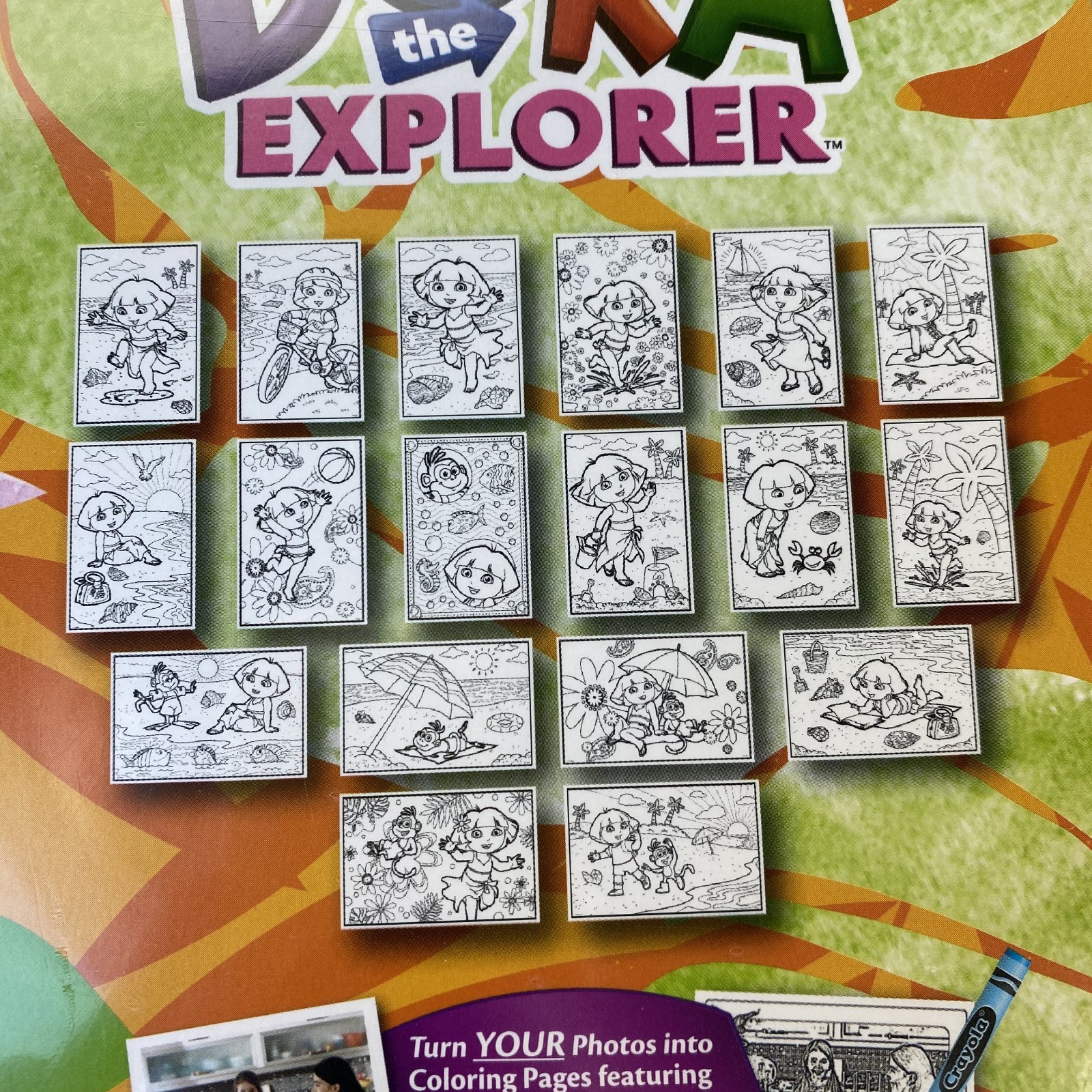 Sealed Dora The Explorer 18 Jumbo Giant Coloring PAGES K-mart Sticker Crayola