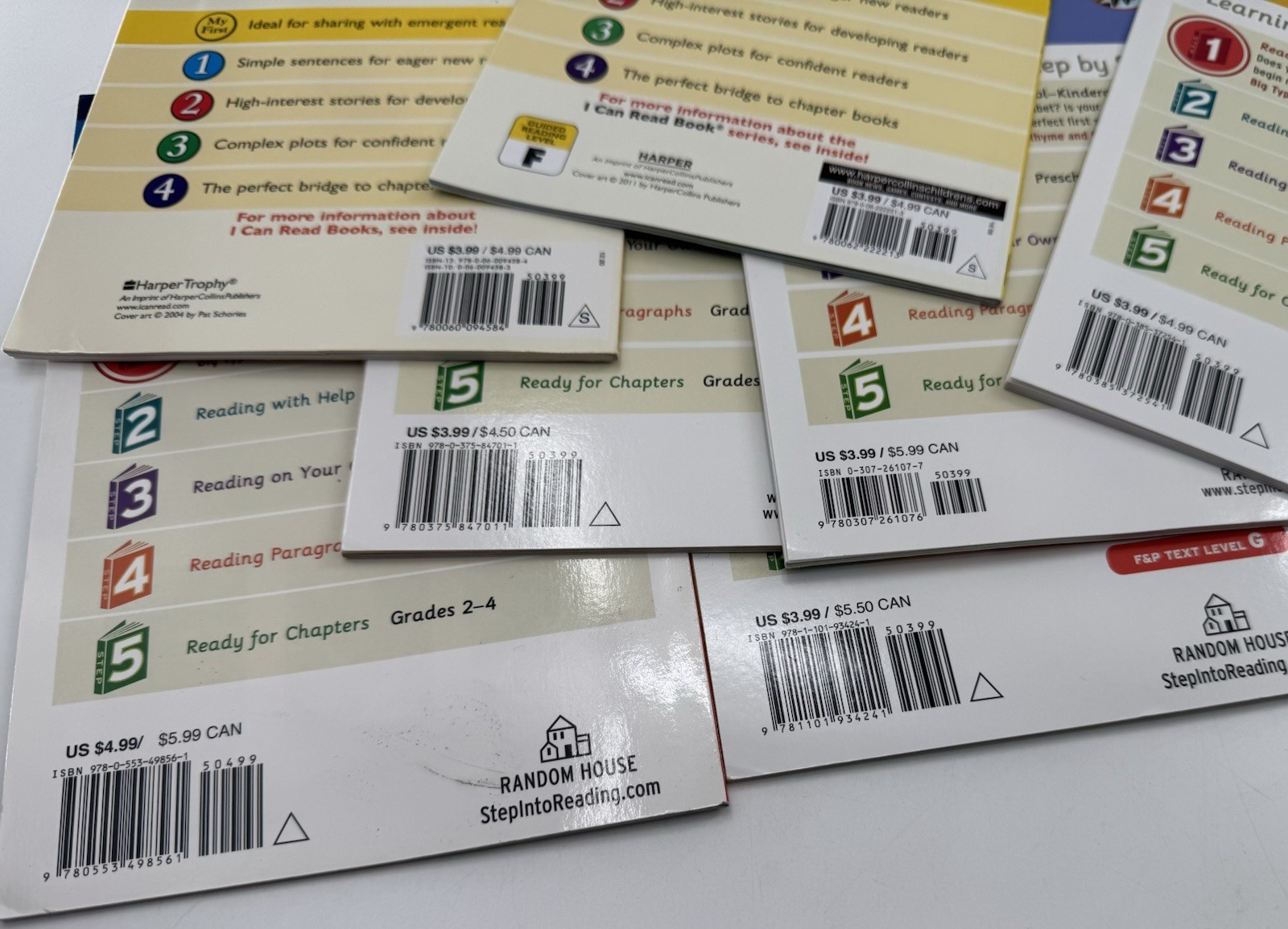 Books Step Into Reading & I Can Read Level 1 Kids Children’s 7pc Educational