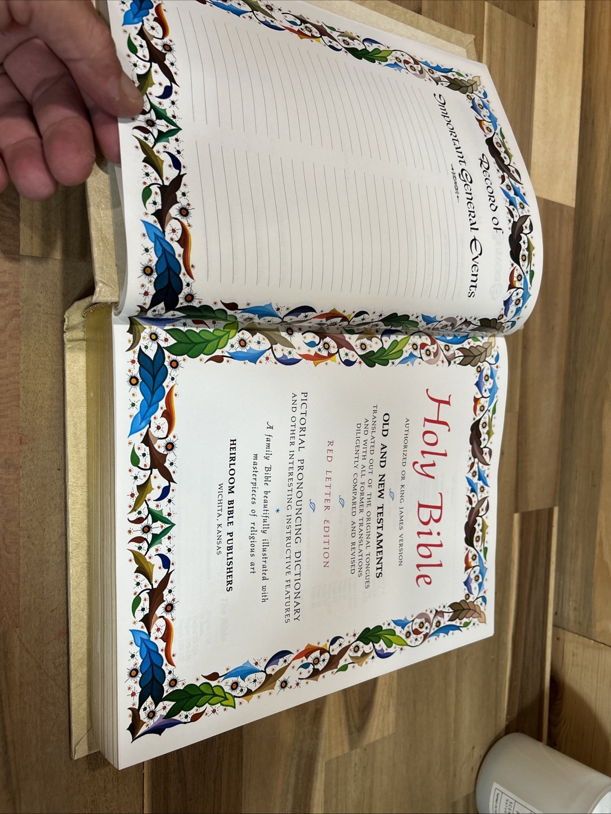 Vintage Holy Bible Catholic Heirloom Family Edition 1979-1982 Wonderful Condi
