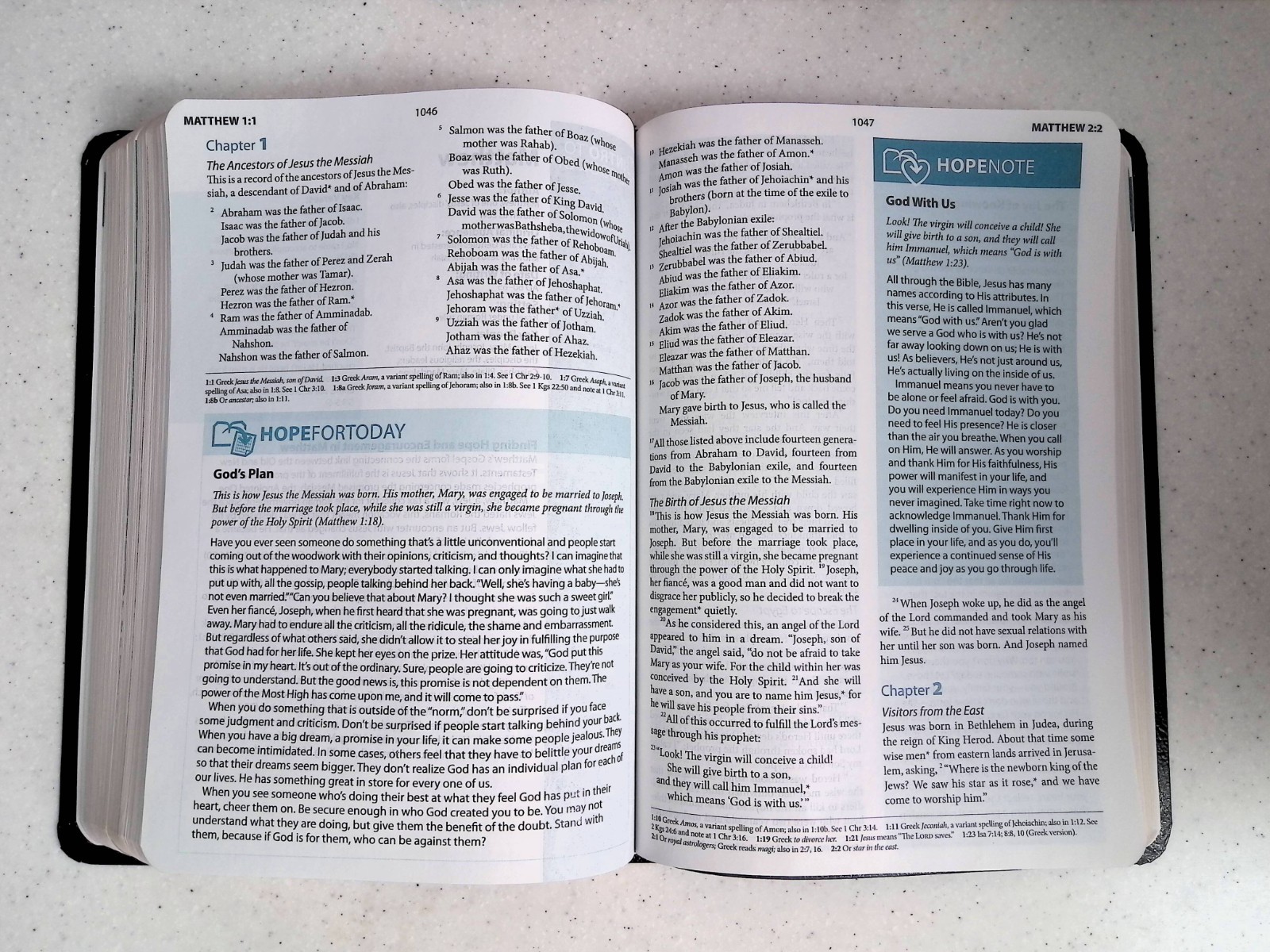 Hope for Today Bible – Notes/Encouragement by Joel & Victoria Osteen, Free Press