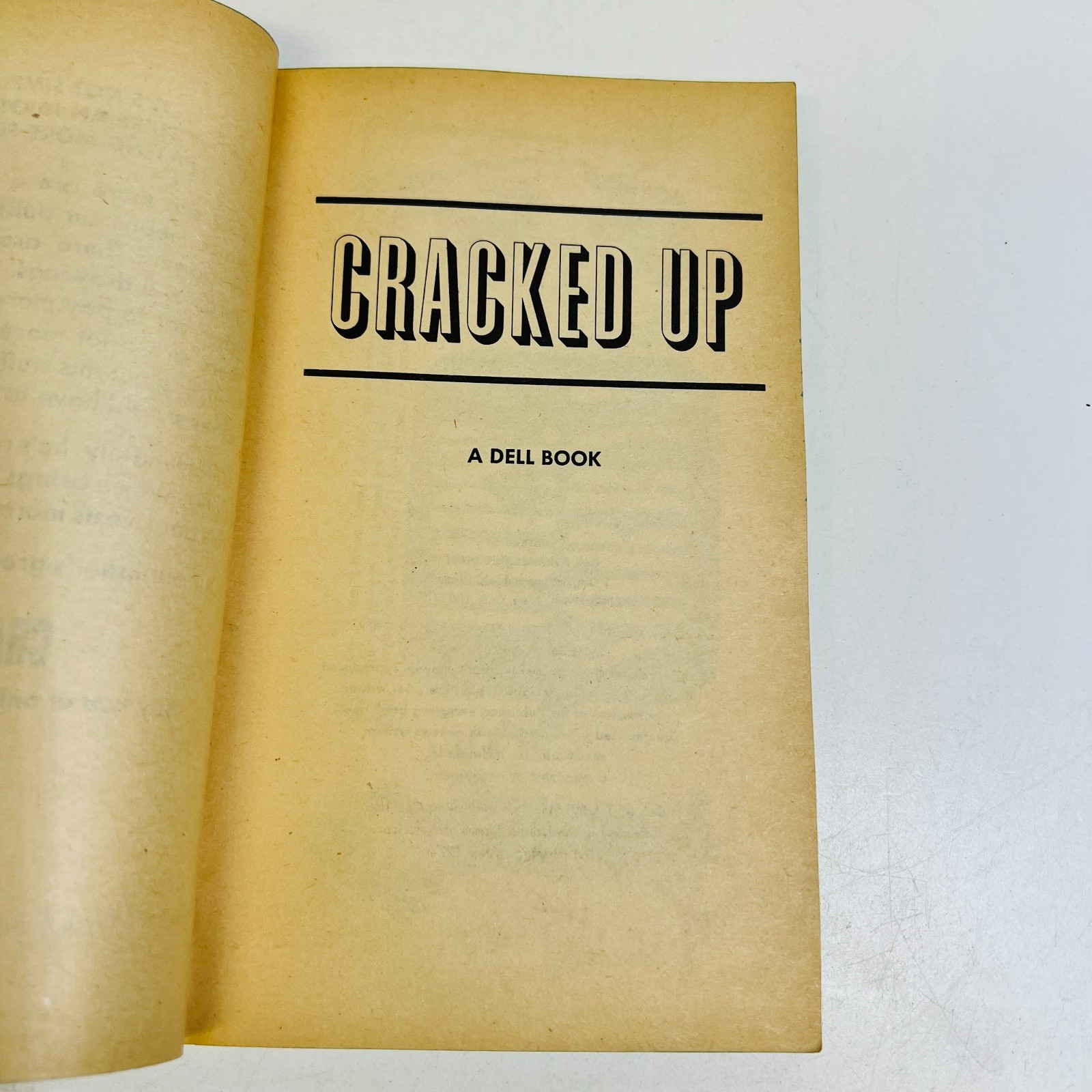 Cracked Magazine MAD Paperback Book CRACKED UP 1974 1st Print Vintage