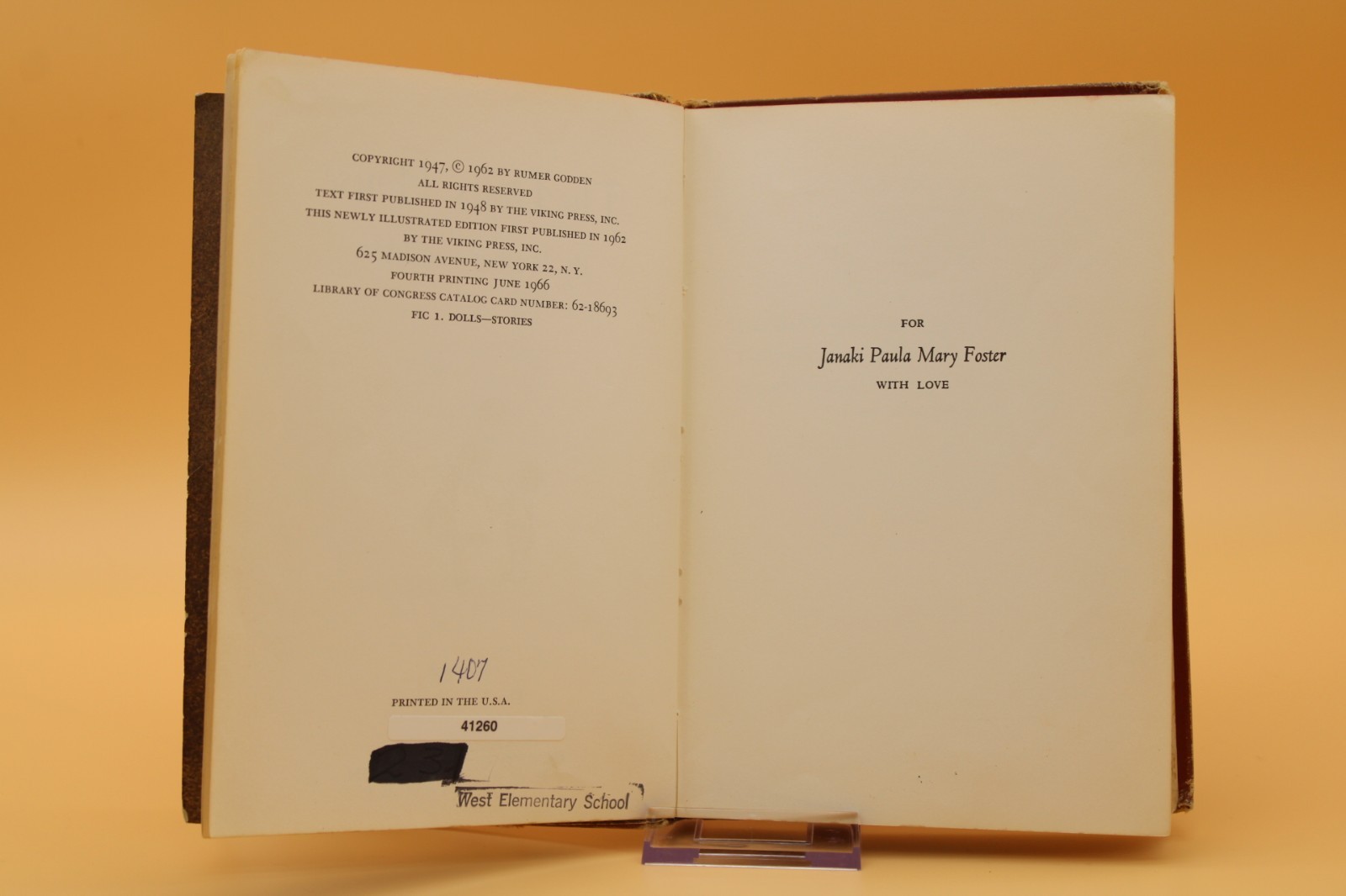 THE DOLLS’ HOUSE by Rumer Godden 1966 Hardcover Viking Press