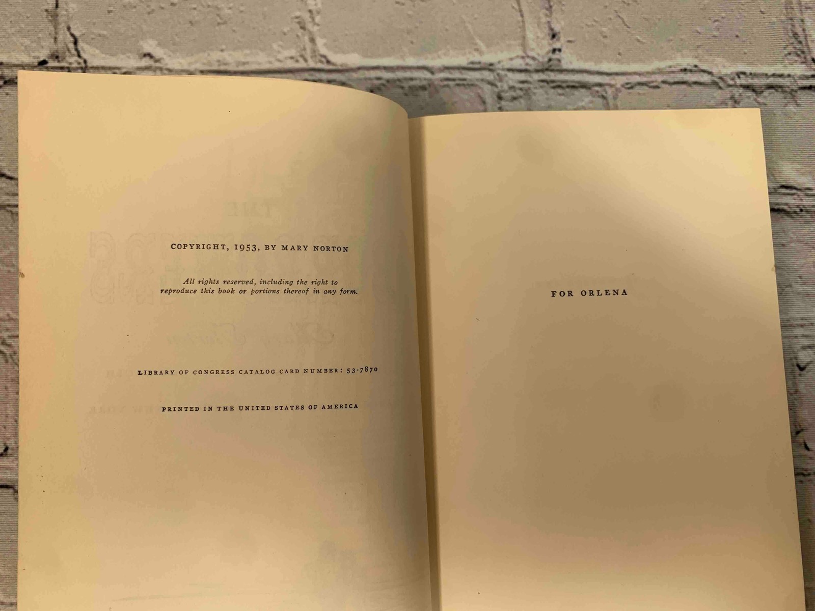 The Borrowers · Mary Norton [1st Edition · Later Print · 1953]