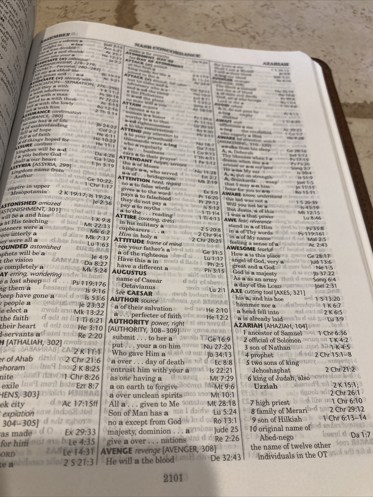 NASB Thompson Chain-Reference Bible Leathersoft Brown Red Letter 1977 Text INDEX