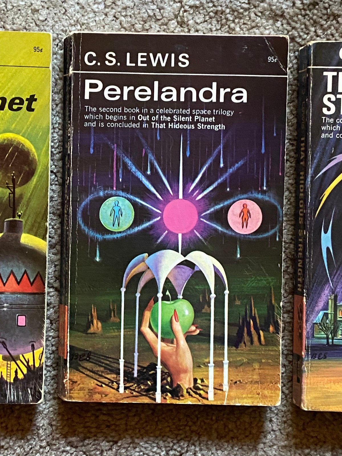 Vintage 1966 PB Lot SPACE TRILOGY, C.S. Lewis SILENT PLANET Perelandra HIDEOUS