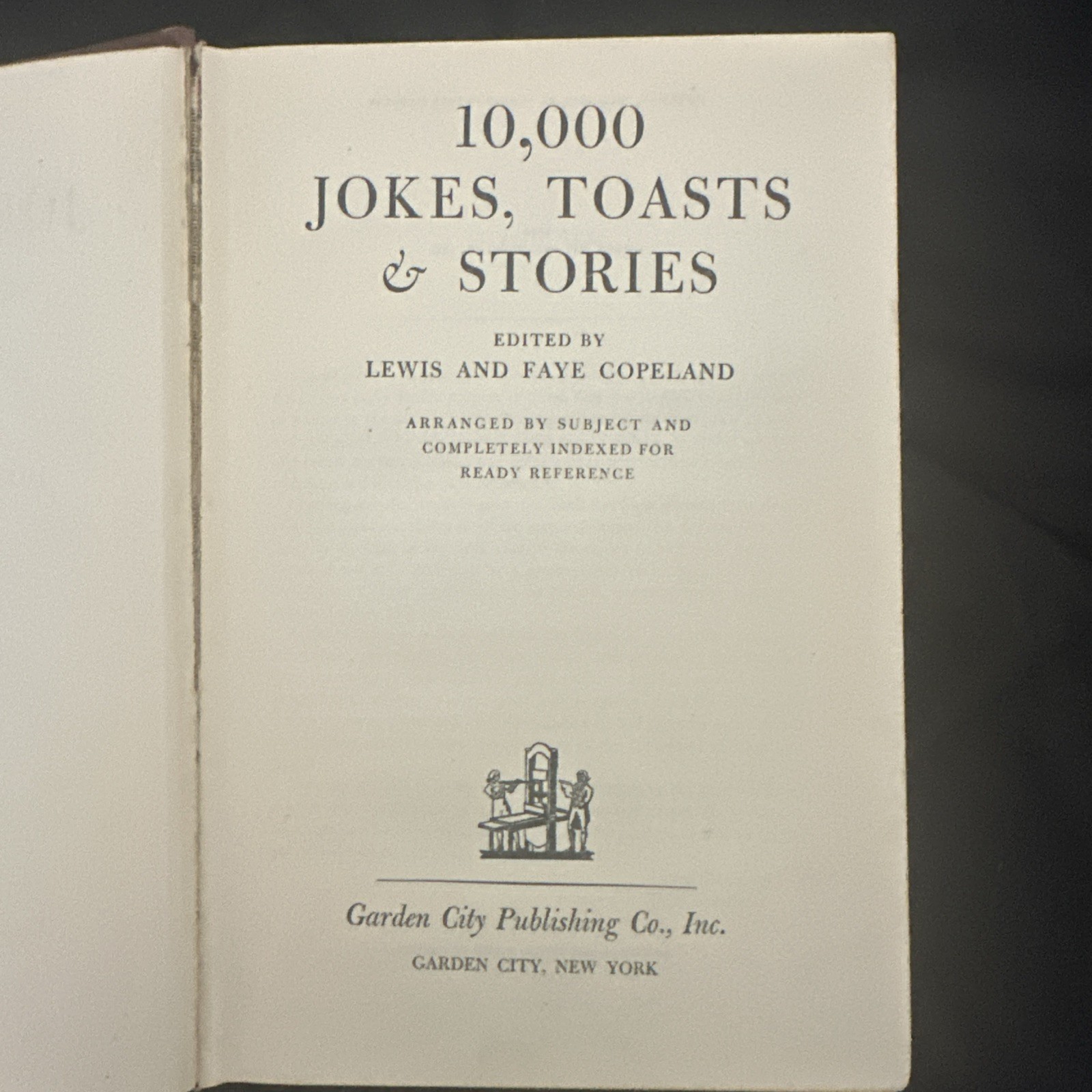 10,000 Jokes, Toasts, Stories by Fayette Copeland and Lewis Copeland