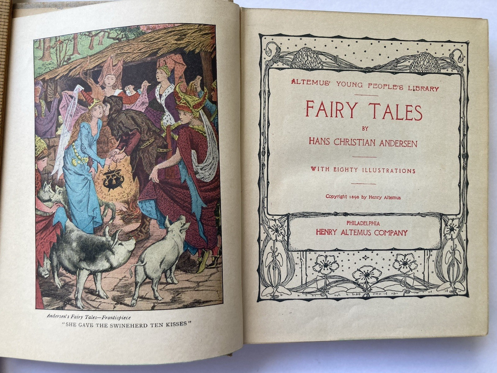 Andersen’s Fairy Tales 1898 Antique Hardcover Book Altemus Young People’s Lib