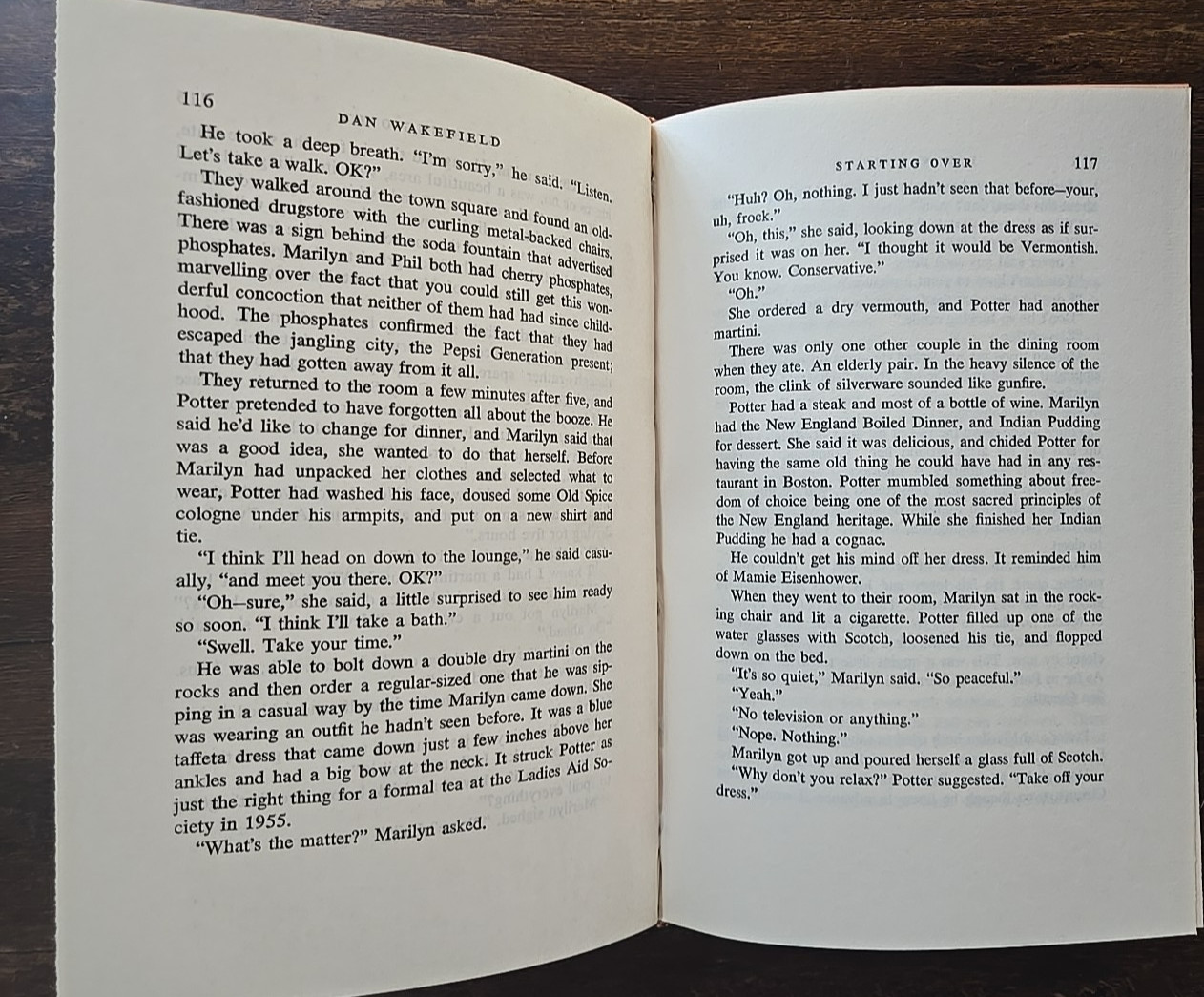 STARTING OVER by Dan Wakefield, Delacorte Press, 1973 Hardcover