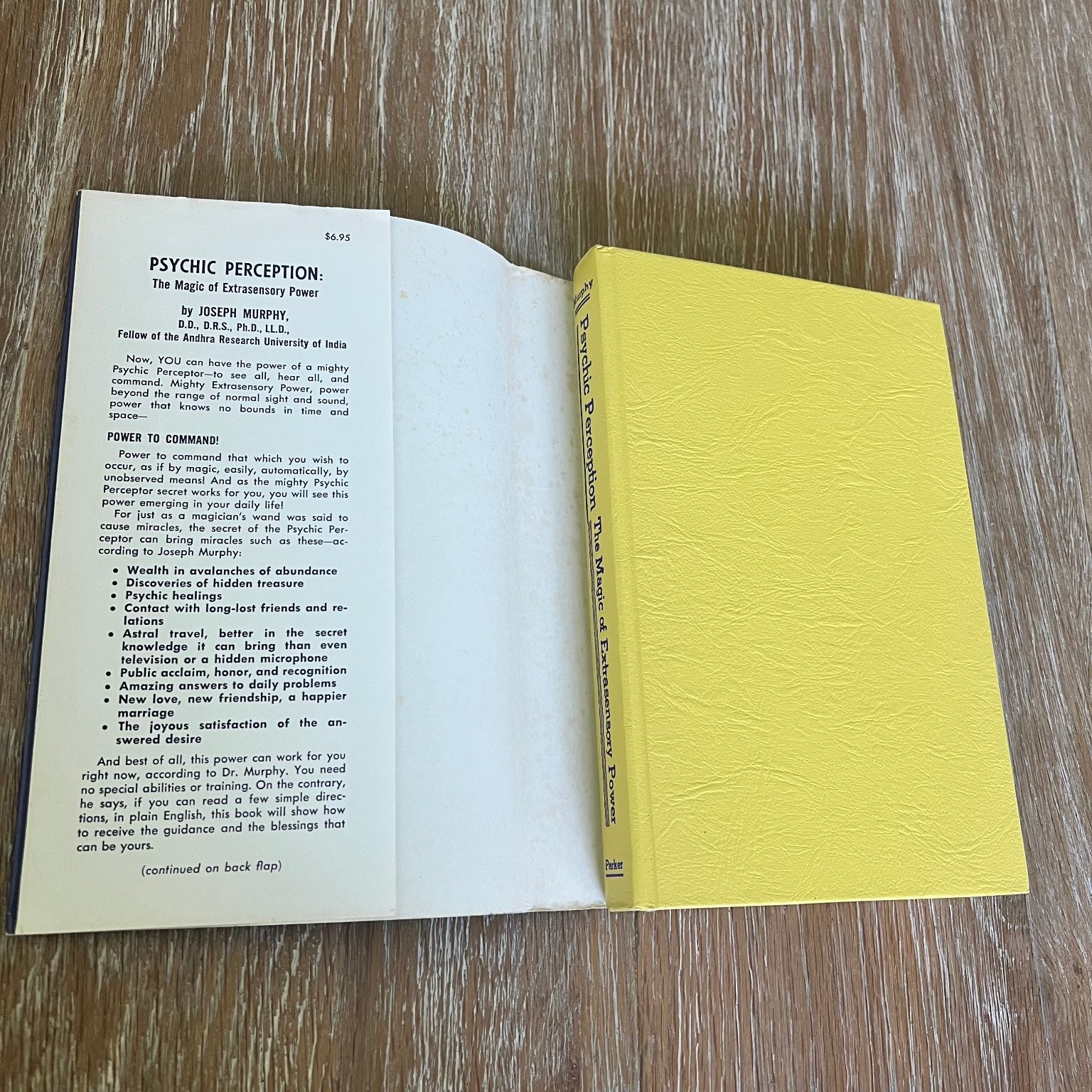 Psychic Perception The Magic of Extrasensory Power Joseph Murphy 1971 Parker