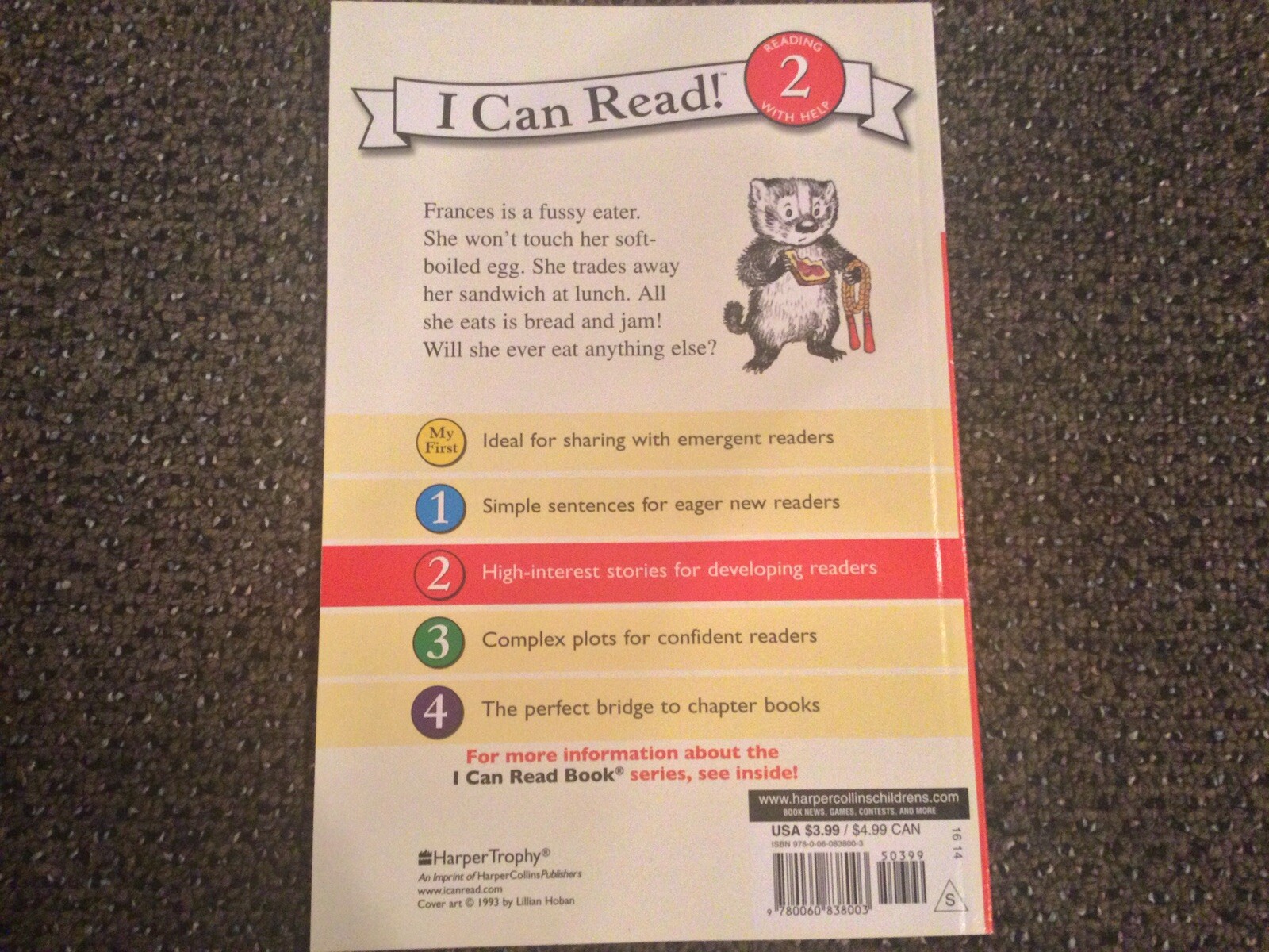 I Can Read Level 2 Ser.: Bread and Jam for Frances by Russell Hoban (2008, Trade