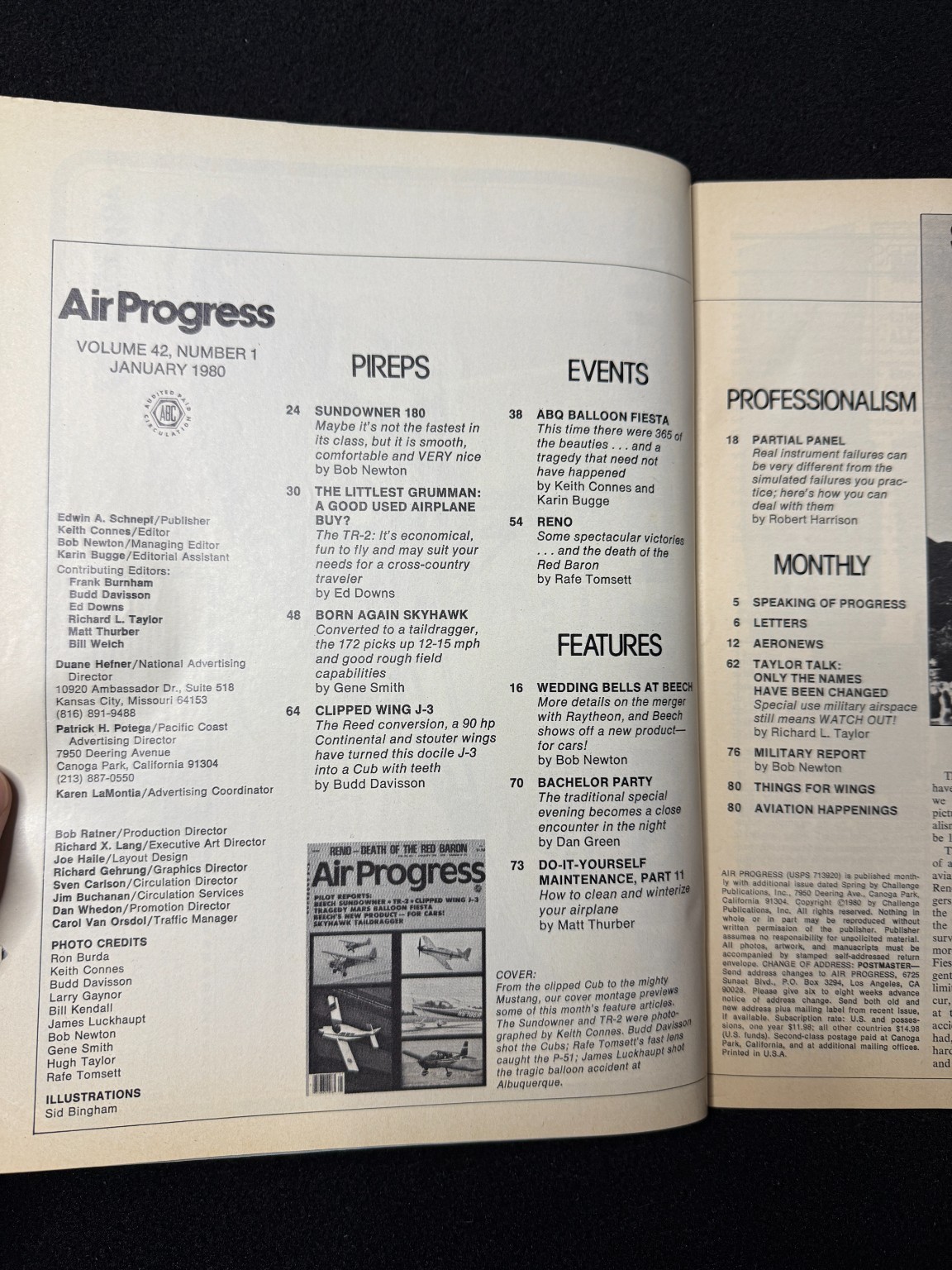 Air Progress Magazine January 1980 Vol 42 No 1 Aviation Aircraft Flying Vintage