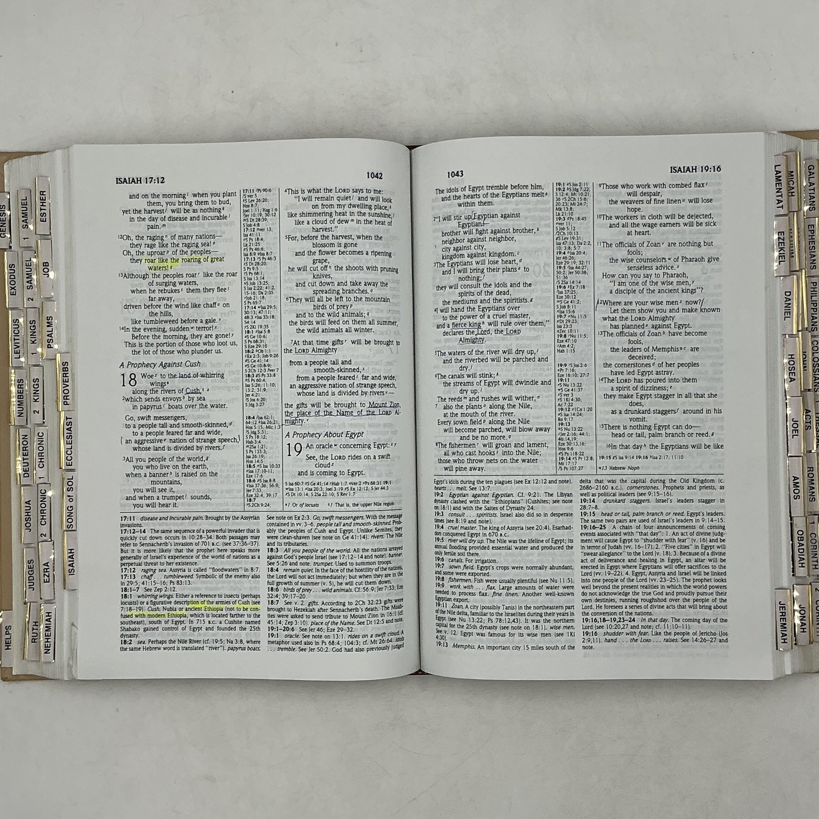 Vintage The NIV Study Bible Kenneth Barker Holman Faux Leather Brown 1985