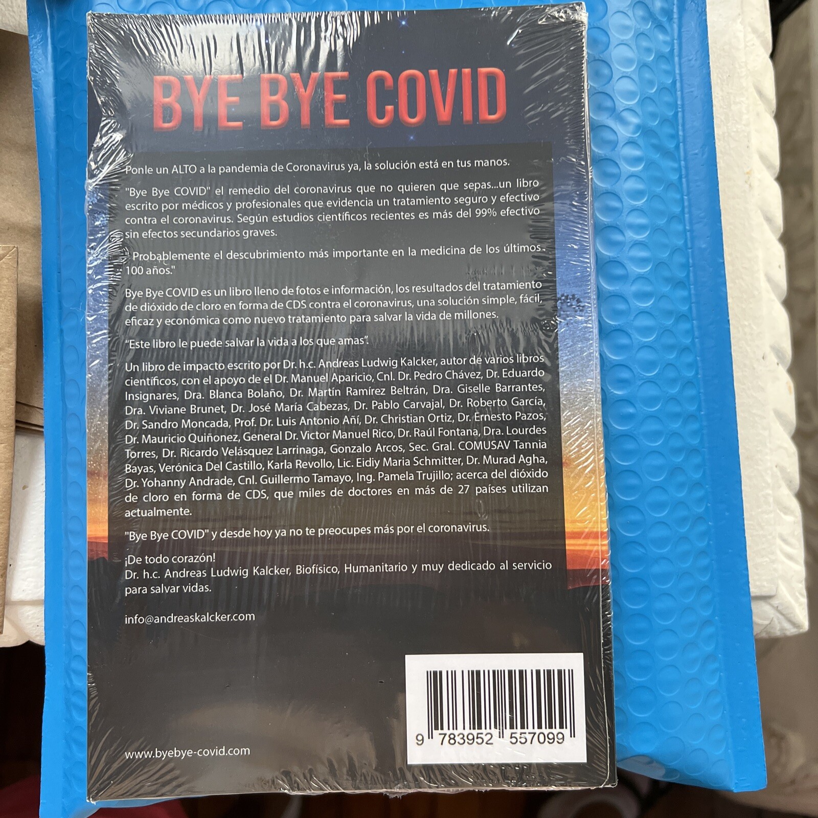 Bye Bye COVID …NEW BOOK BY ANDREAS KALCKER,ESPANOL