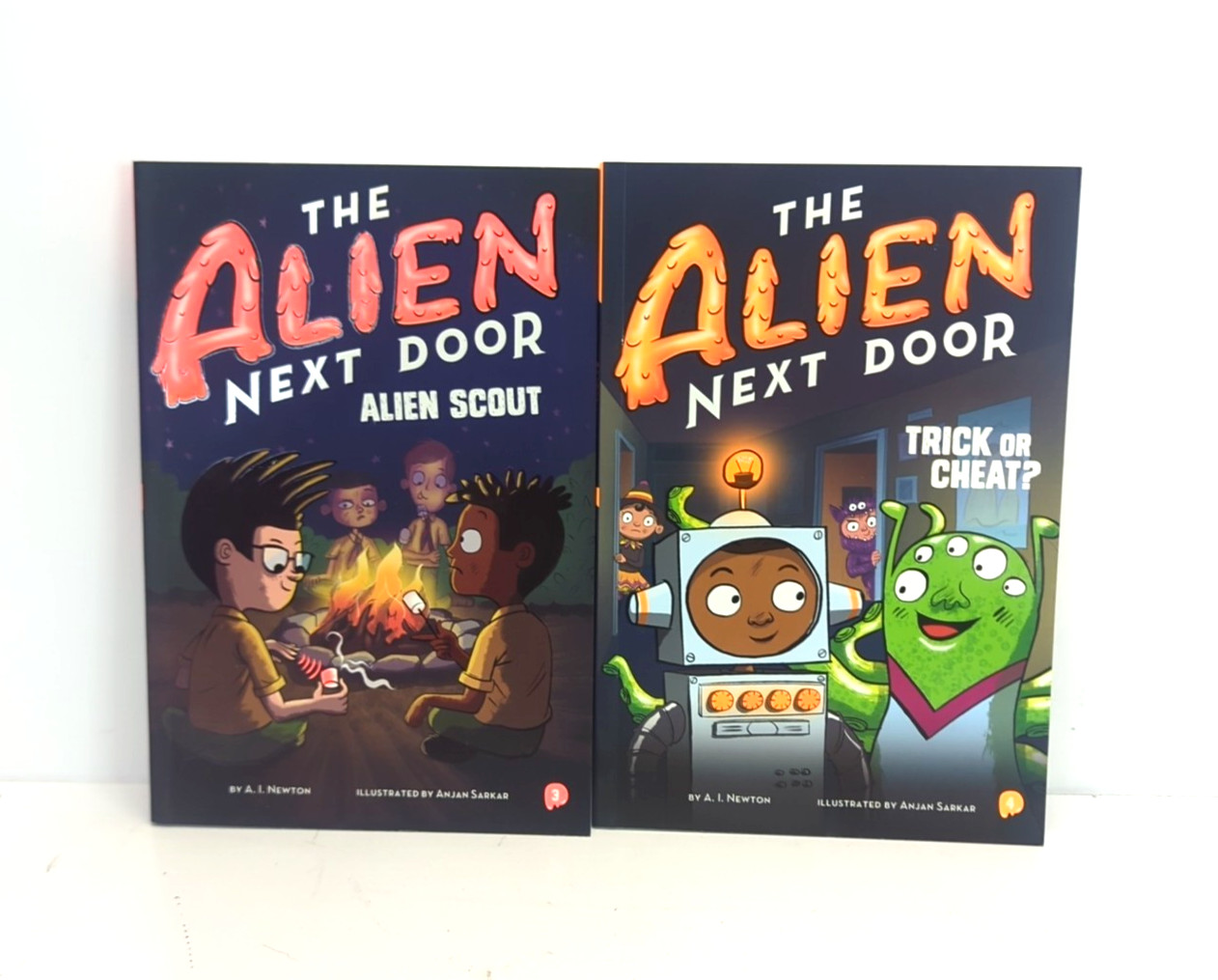 Little Bee Books The Alien Next Door By A.I. Newton Lot of 9 Kids Books Used