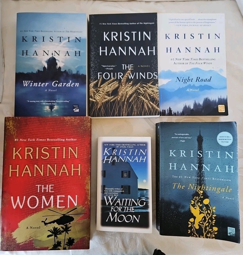 Lot 6~Kristin Hannah~Women~Nightingale~Four Winds~Winter Garden~Night Road~Mixed