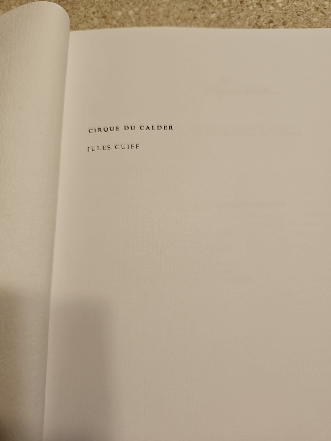Cirque Du Calder Hand-Made Limited Edition Book Signed Canal Paper & CD Version