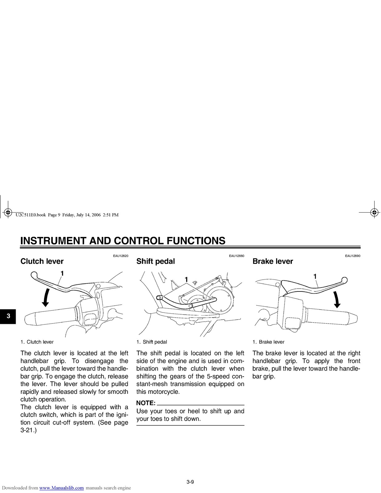 YAMAHA XV19CTSW XV19CTW XV19CTMW Stratoliner Owners Manual – WIRE BOUND – COVERS