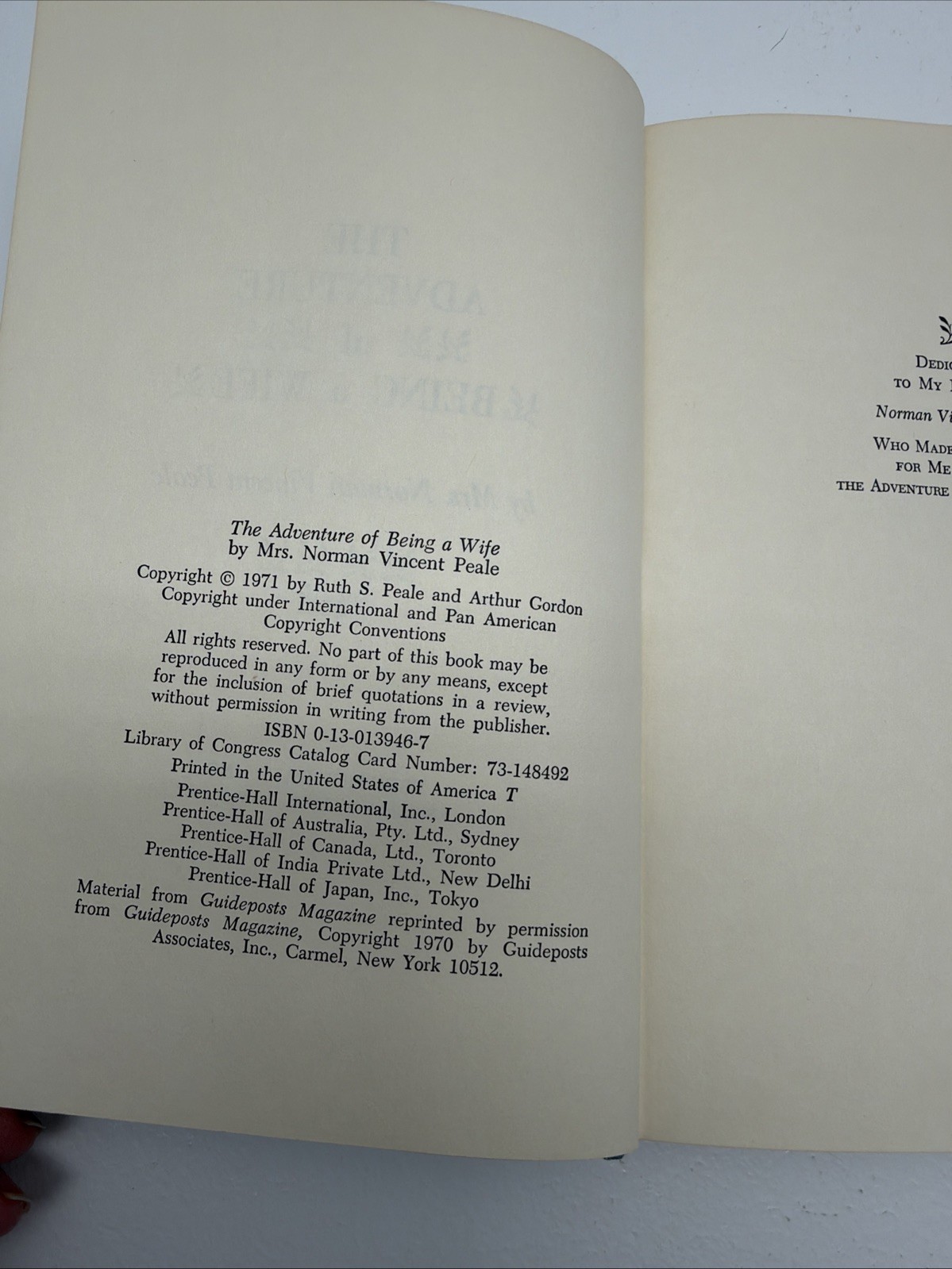 The Adventure of Being a Wife – Mrs. Norman Vincent Peale HD/DJ 1971