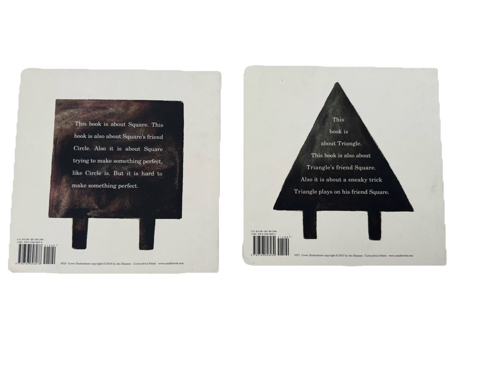 Lot of 2 Mac Barnett Jon Klassen Books – Triangle & Square – HC 2017/2018