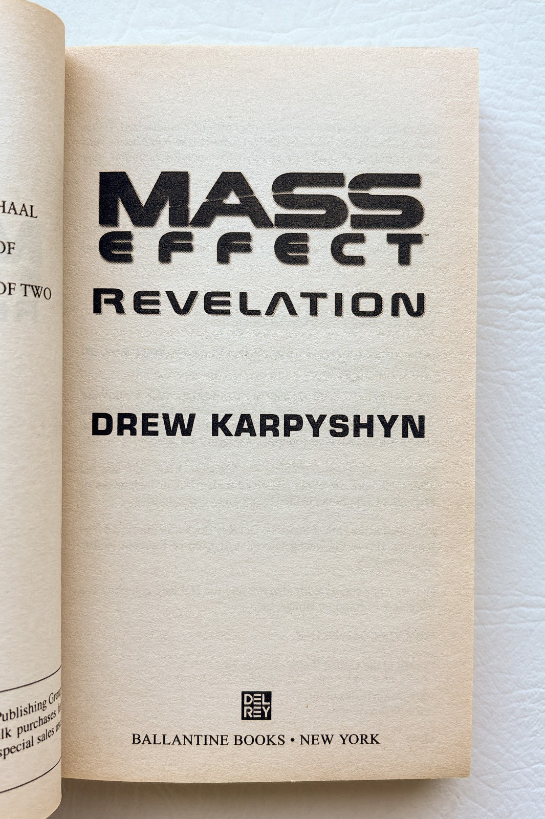 Mass Effect Revelation Drew Karpyshyn Paperback Sci-Fi Novel