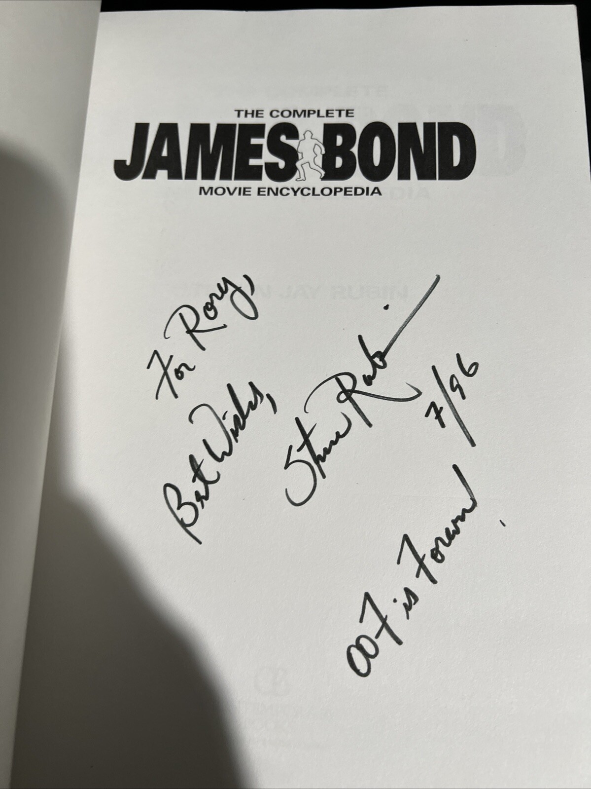 SIGNED The Complete James Bond Movie Encyclopedia by Steven Jay Rubin Trade PB