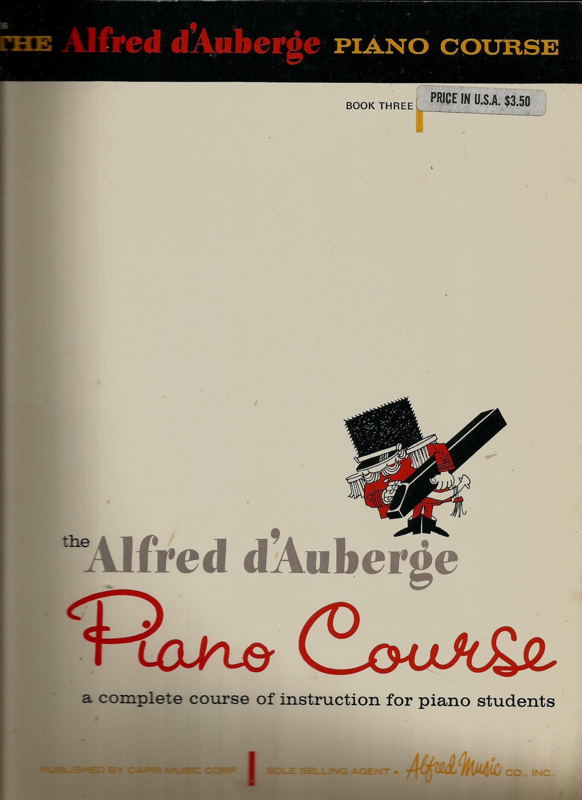 Alfred d’Auberge Piano Course Book Three