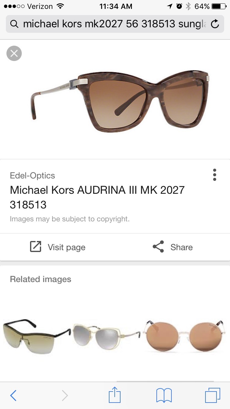 NEW MICHAEL KORS MK 2027 AUDRINA III SUNGLASSES PEARL Brown 56 318513 $209