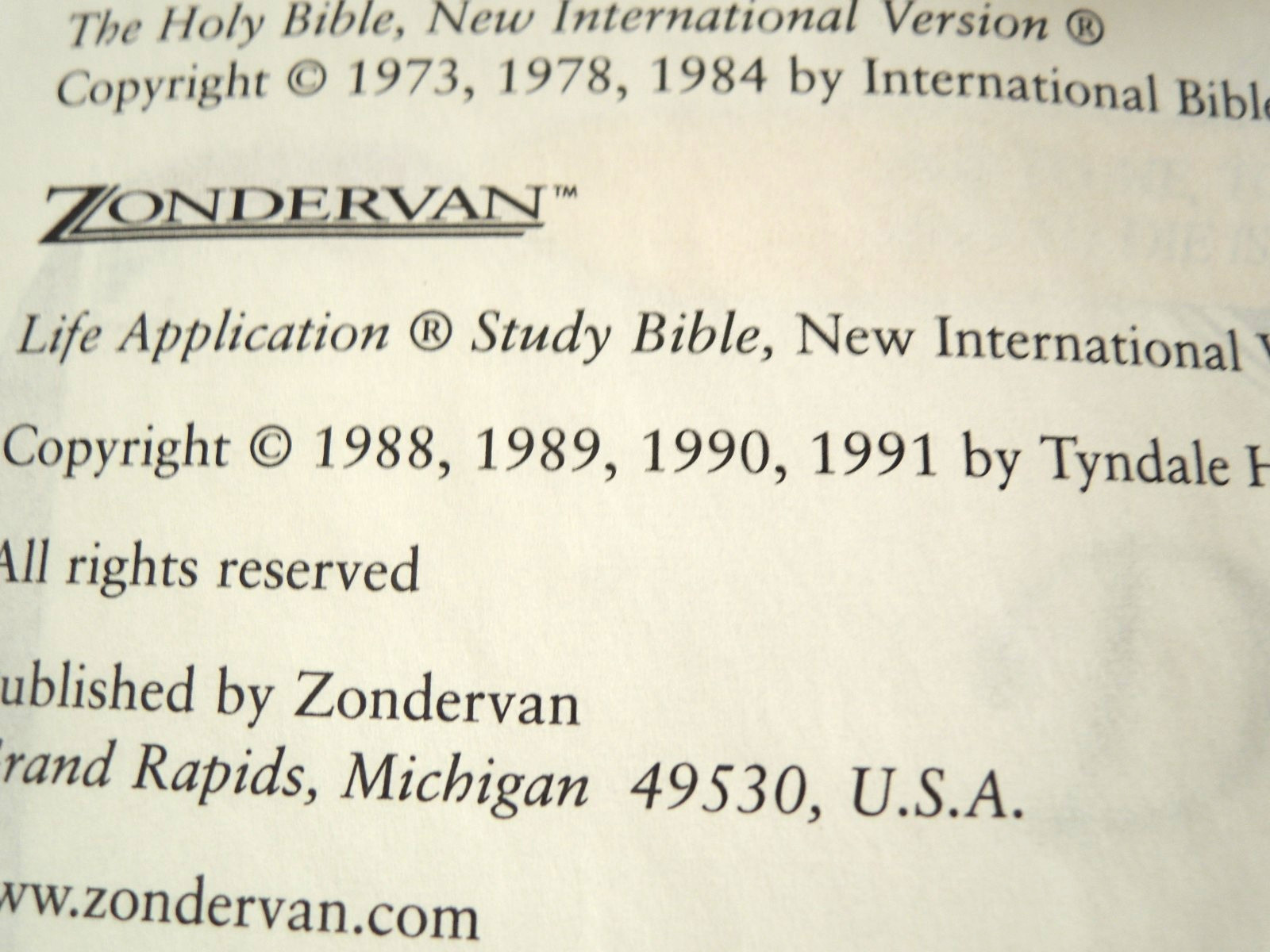 Life Application Study Bible NIV Bonded Leather Thumb Indexed 1991 Red Letter