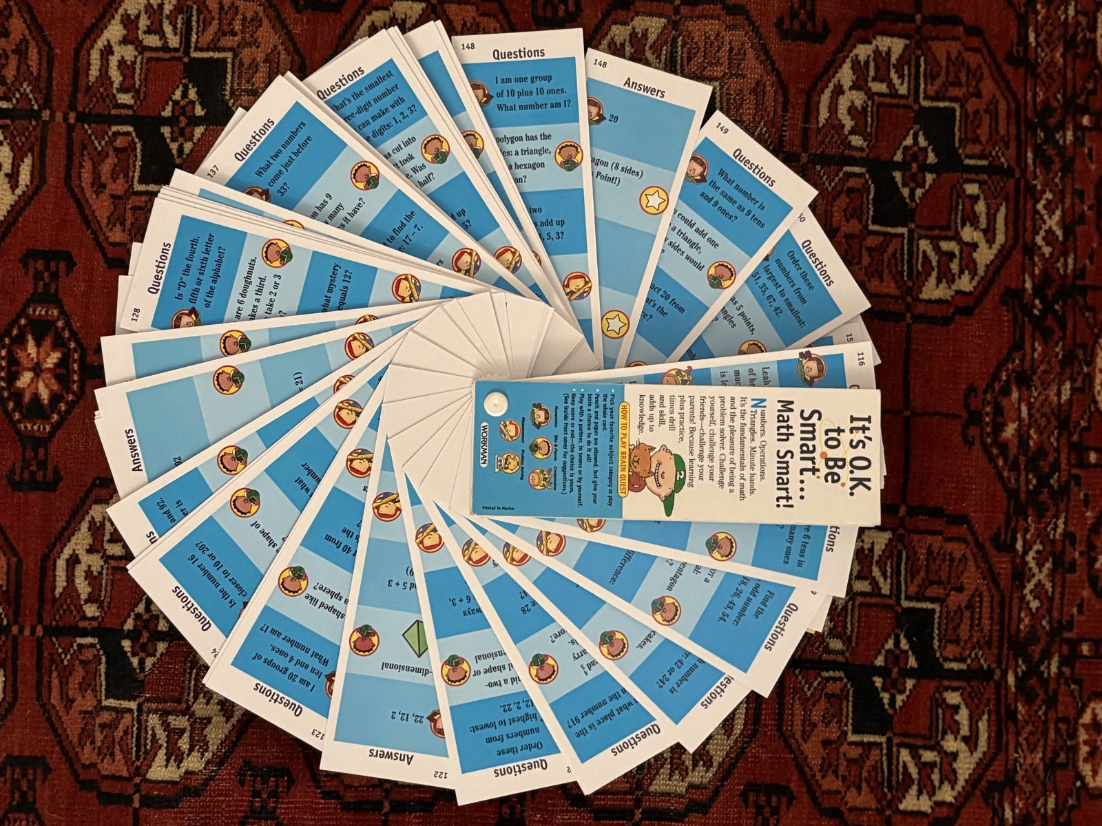 2 Brain Quests Reading Basics 6-7 Gr. 1 Deck 1 AND Math Basics 6-7 Gr. 1 Deck 2