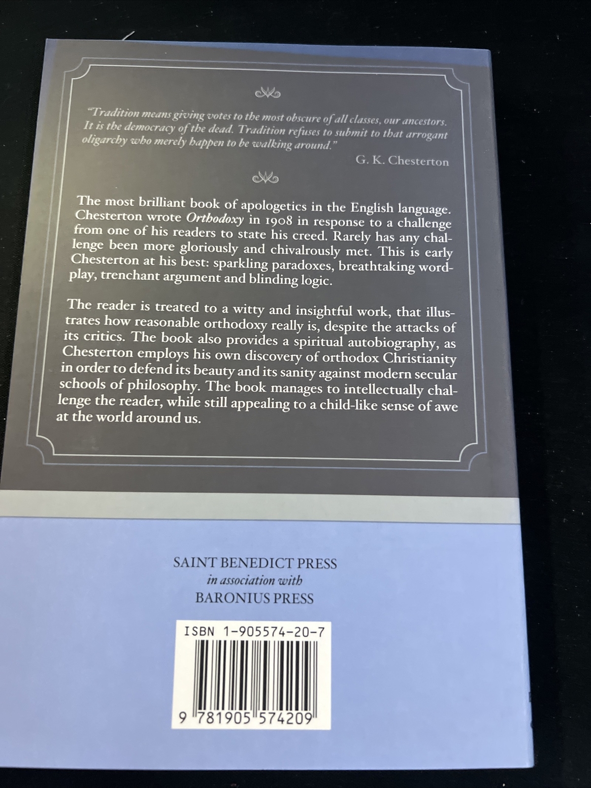 ORTHODOXY By G. K. Chesterton **BRAND NEW** D1