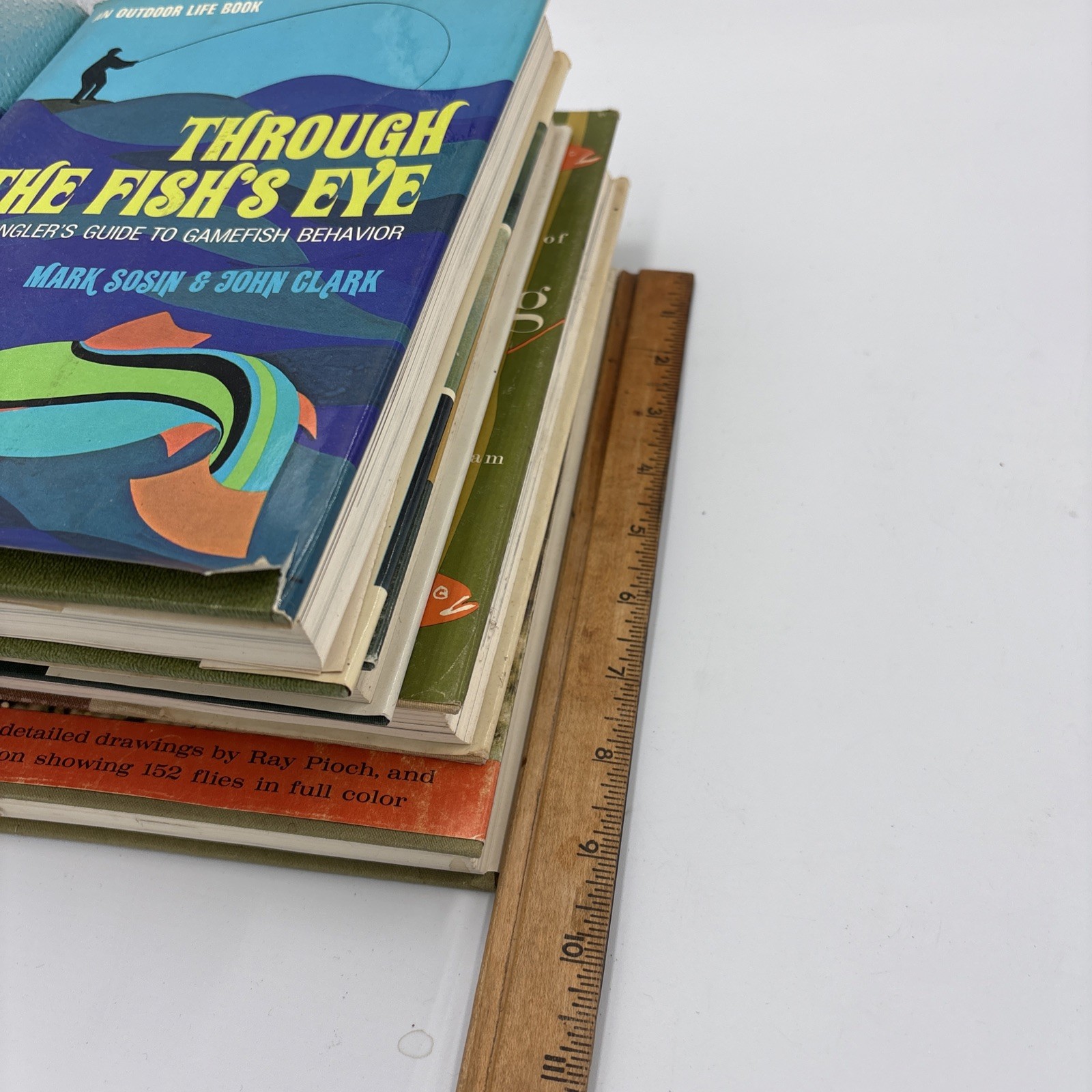 VTG Fishing Books Bass, Panfish,Fresh Water, Fish Eye Lot 4 Decor Collectible
