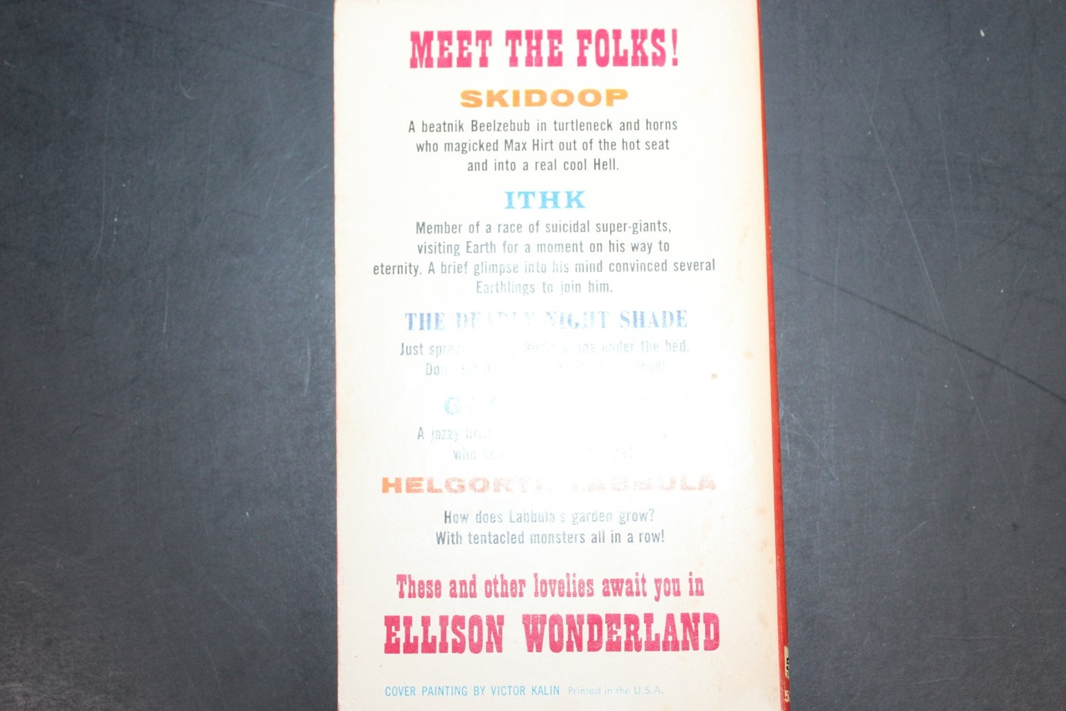Ellison Wonderland Harlan Ellison 1962 First Printing Science Fantasy PB GGA