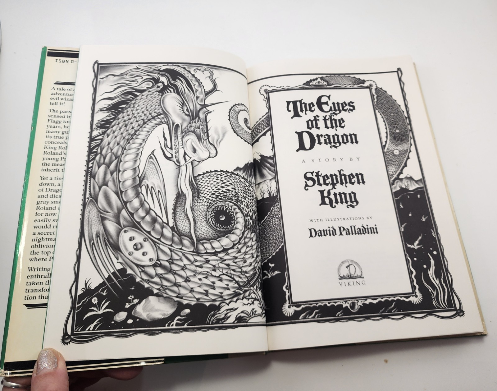 Vtg The Eyes of the Dragon Hardcover Steven King 1st Edition HCDJ 1987 Viking