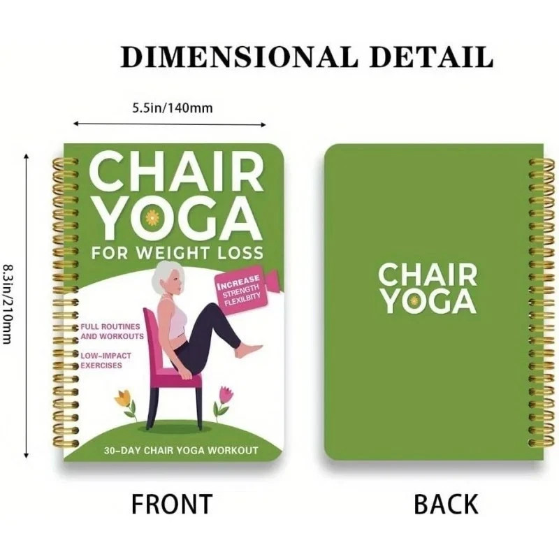 28-30 Day Chair Yoga Guide Weight Loss Muscle Strength Flexibility Beginner Seat