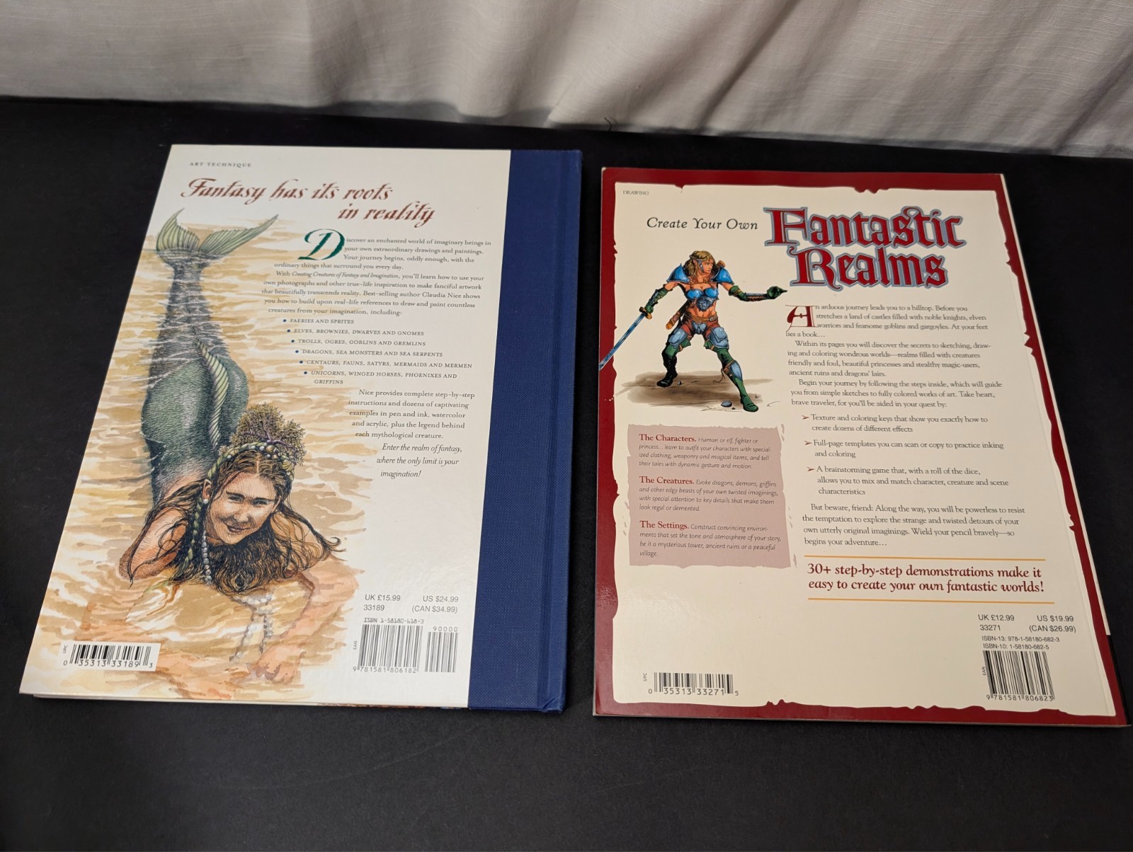 8x Lot of Fantasy Drawing & Painting Books, Barron’s & Impact, Patmore, Cowan