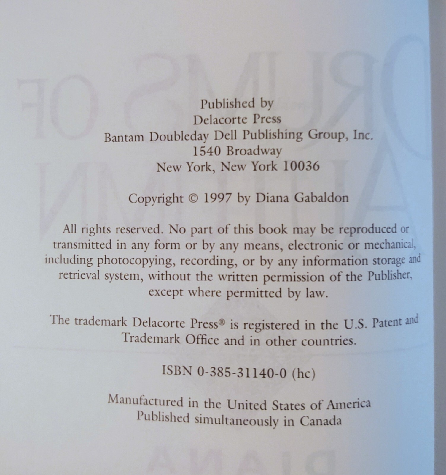 Drums of Autumn by Diana Gabaldon 1997 HC/DJ BCE