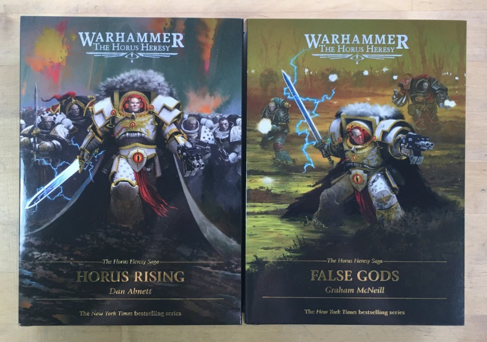 The Horus Heresy Saga: Horus Rising & False Gods -New Hardcovers w/ Dust Jackets