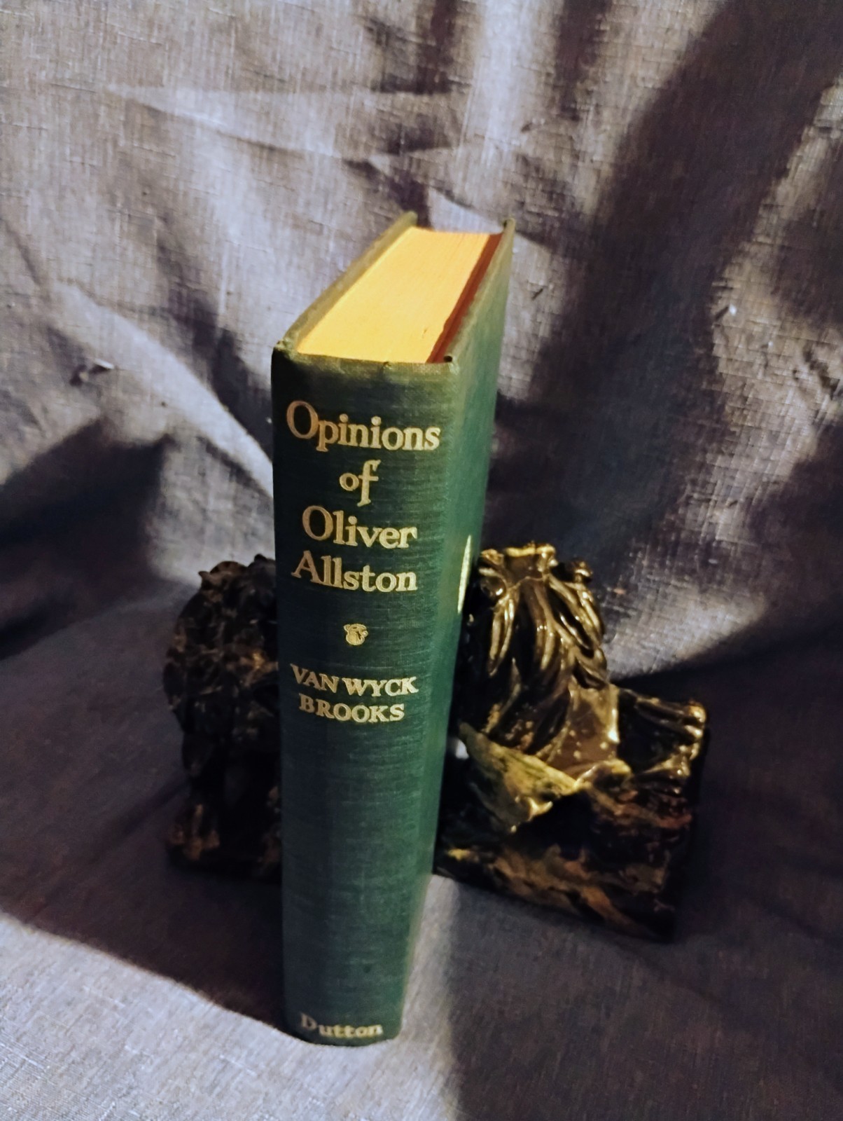 OPINIONS OF OLIVER ALLSTON, VAN WYCK BROOKS, 1941, AI VERIFIED 1ST ED. DJ VG HC