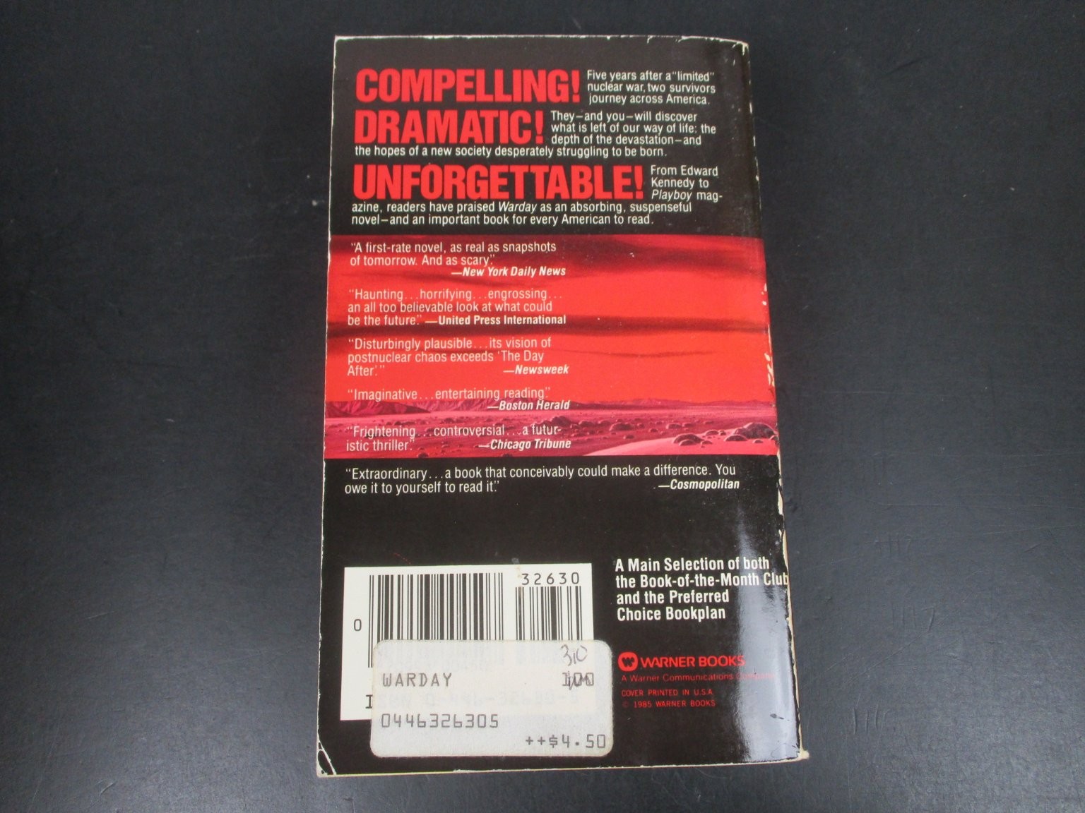 WARDAY by Whitley Strieber James Kunetka 1985 PB POST-NUCLEAR WAR AMERICA