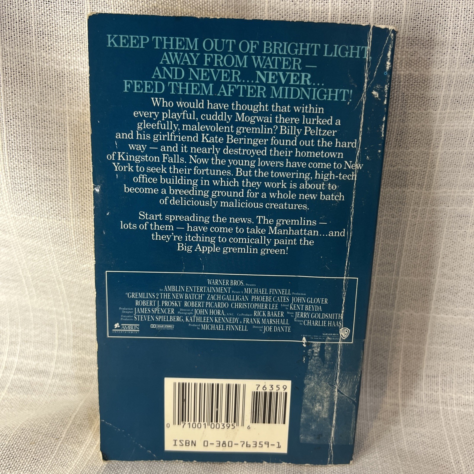 Gremlins 2 : The New Batch Paperback Book David Bischoff