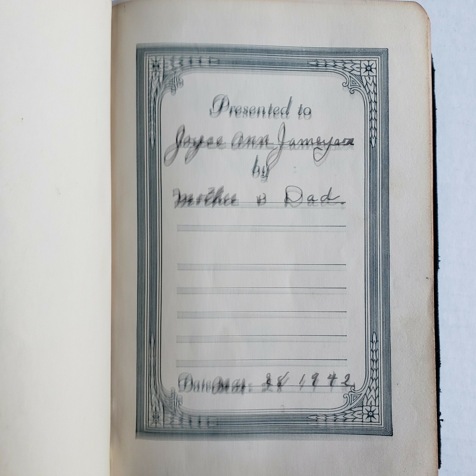 Vintage National Bible Press King James Pronouncing Holy Bible Genuine Leather