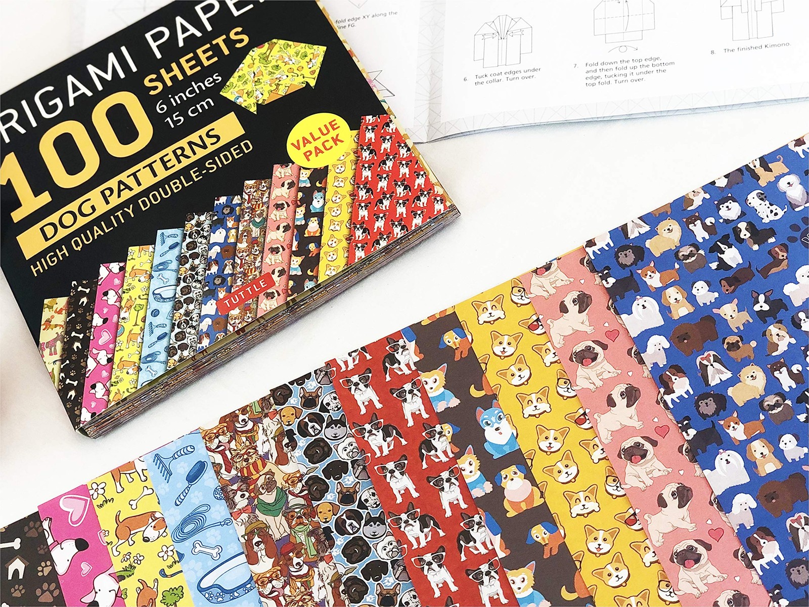 Origami Paper 100 sheets Dog Patterns 6″ (15 cm): Tuttle Paper:…