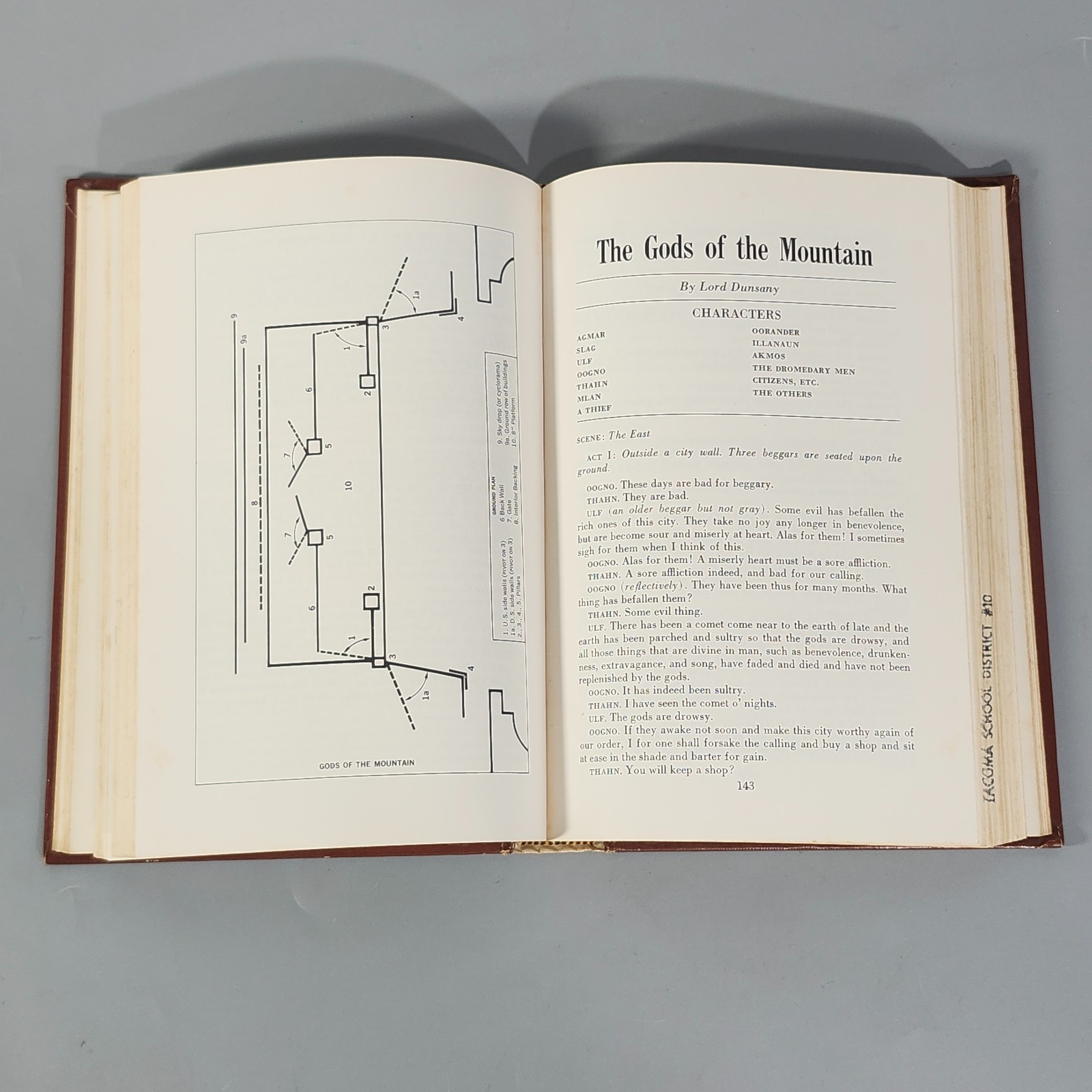 Reading Staging The Play Anthology of One-act Plays 1967 Book HC Performing Arts