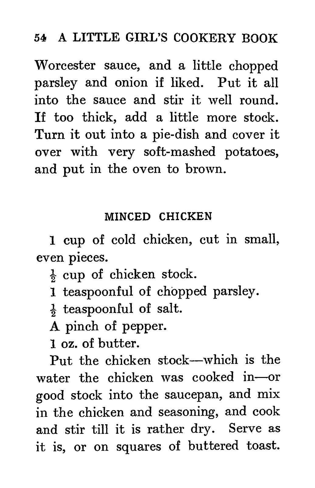 1911 A Little Girl’s Cookery Book Vintage Cook Book 189 Pages