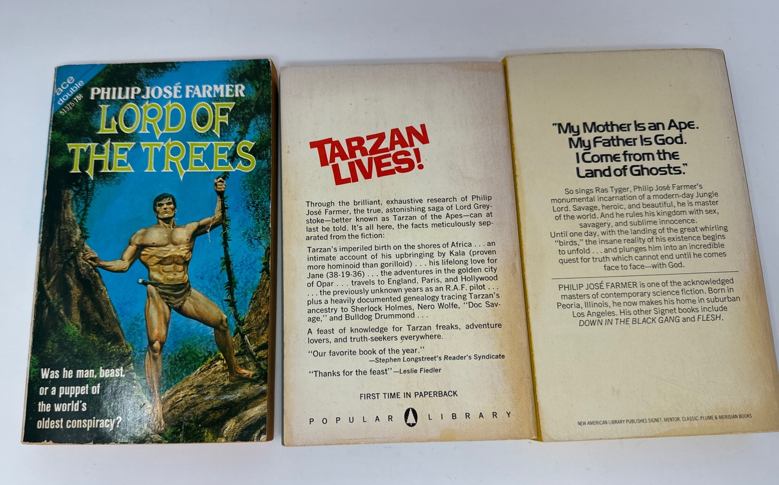 LOT OF 3 Philip Jose Farmer The Mad Goblin/Lord of the Trees Lord Tyger Tarzan
