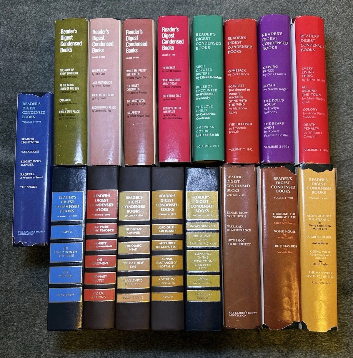 Lot Of 17 Readers Digest Condensed Books Mix Of 70s, 80s Through 90s EUC