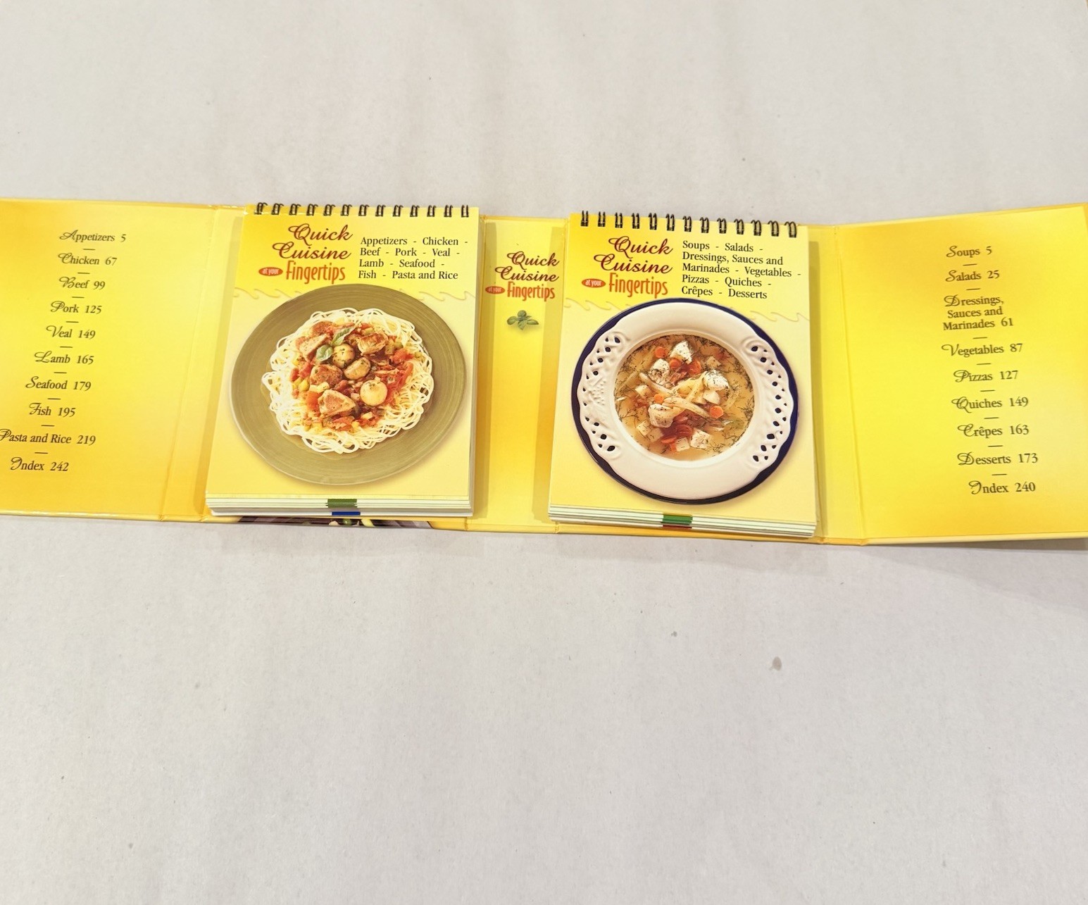 Quick Cuisine At Your Fingertips – Hardcover – Ring/Wire Bound – NEW
