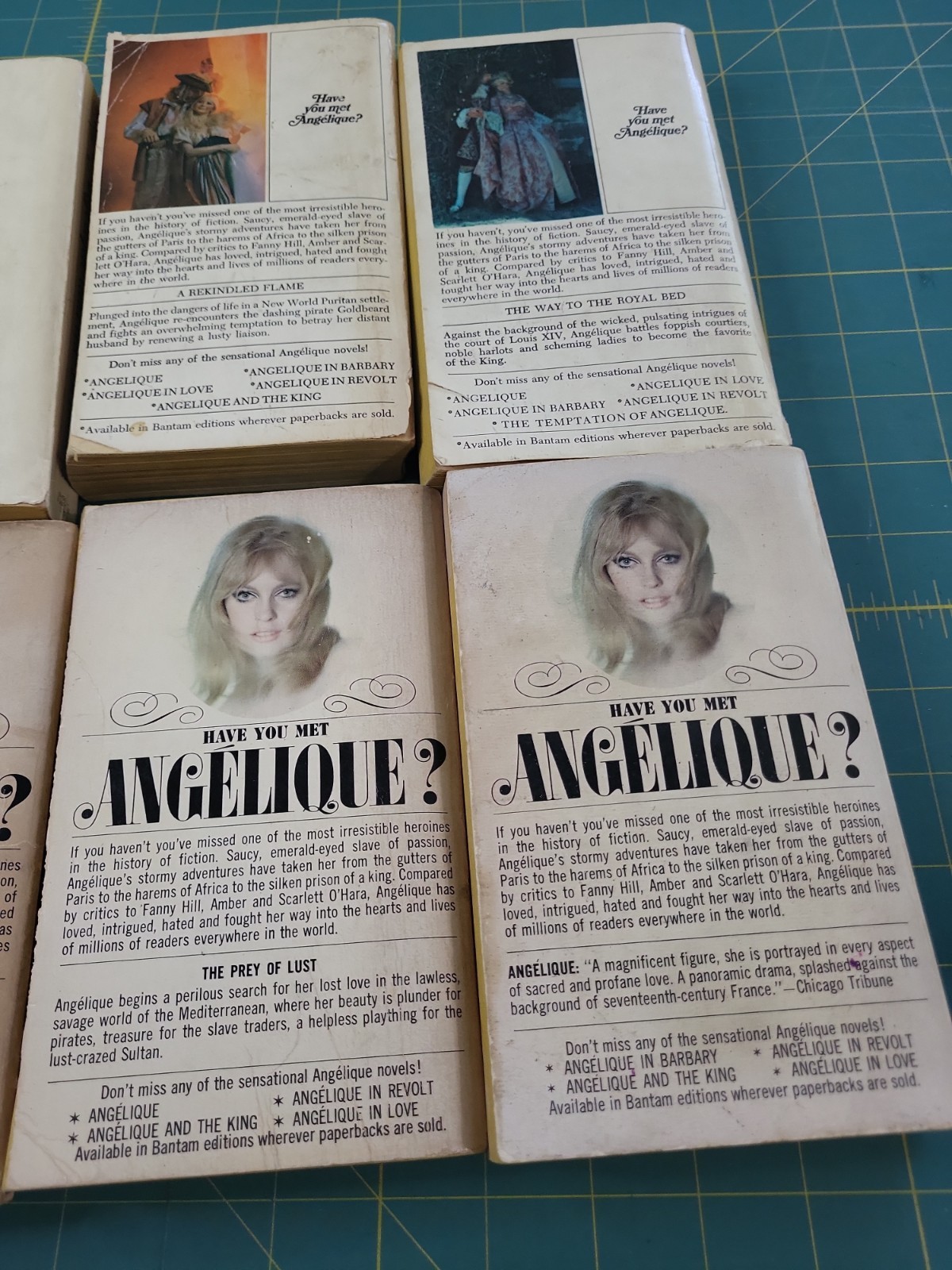 Lot Of 8 Sergeane Golon Pb Books Angelique “SEE PHOTOS”